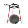 Set paellera pulida ø38cm con trípode y quemador de gas 300mm