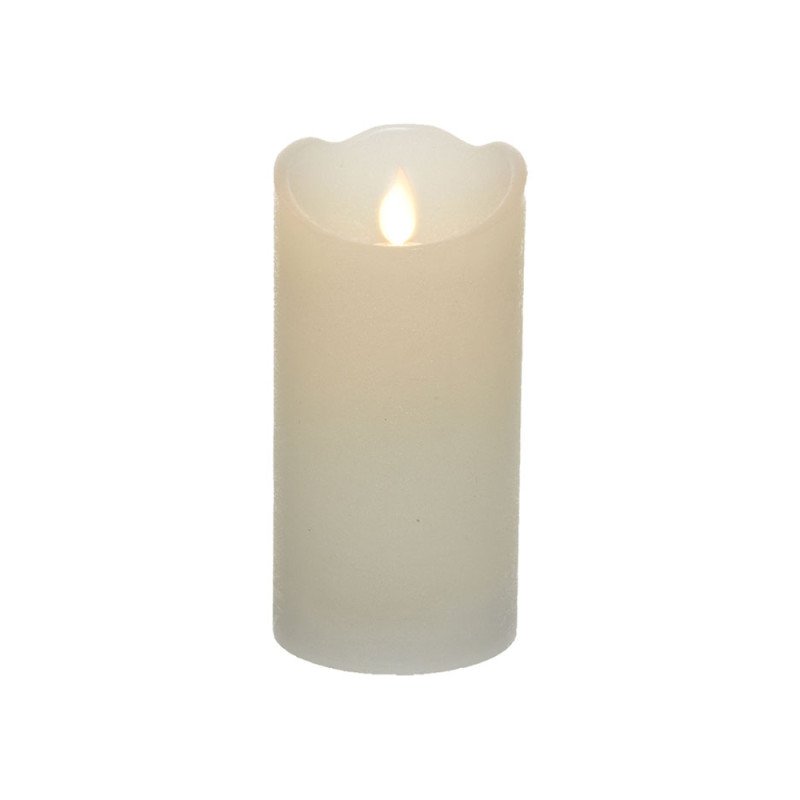 Vela de cera led color blanco, ø7,5 x 15 cm Vela de cera led color blanco, ø7,5 x 15 cm