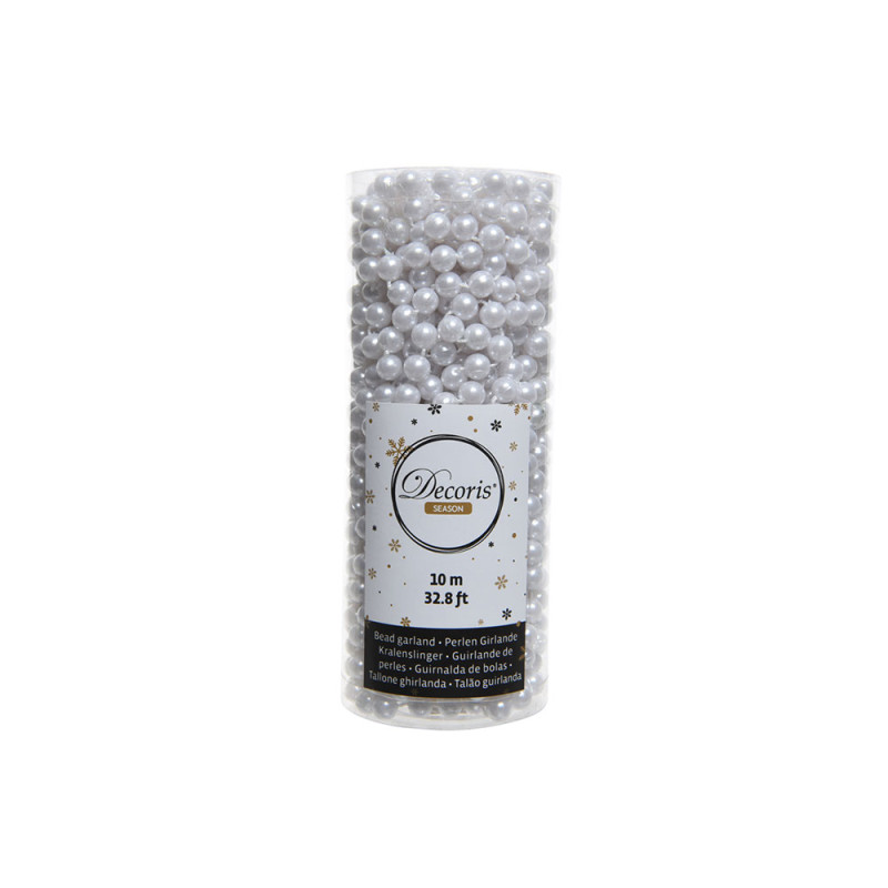 Cadena de bolas decorativas navideño 10m color blanco Cadena de bolas decorativas navideño 10m color blanco
