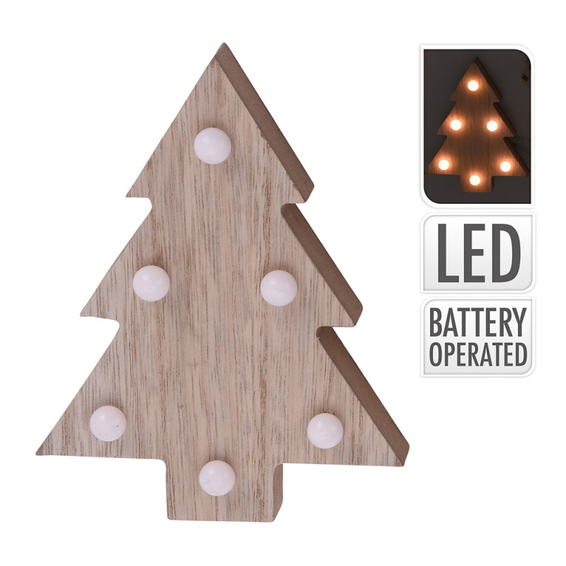 Figura de madera decorativa motivos navidad con led 10x3x13cm colores / modelos surtidos Figura de madera decorativa motivos navidad con led 10x3x13cm colores / modelos surtidos