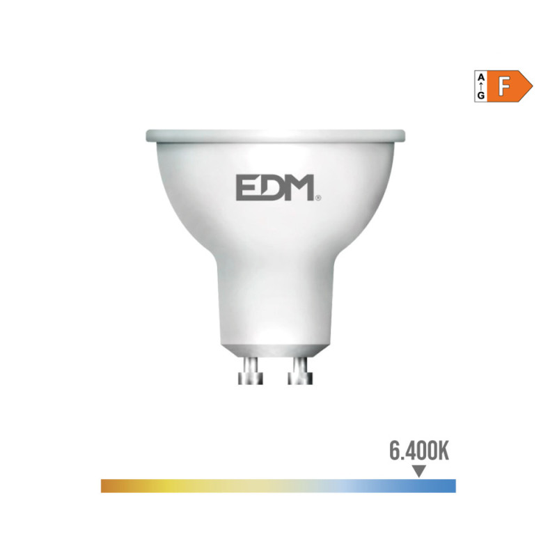 Bombilla dicroica led gu10 8 w 710 lm 6400 k luz fria 120° ø5 x 5,5 cm Bombilla dicroica led gu10 8 w 710 lm 6400 k luz fria 120° ø5 x 5,5 cm