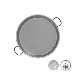 Paellera de acero pulido para induccion y vitroceramica ø36cm (7 personas)