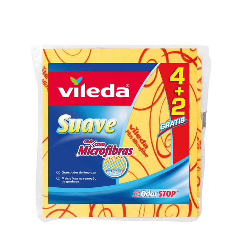 Bayeta amarilla suave 4+2 30% microfibra 142010 vileda Bayeta amarilla suave 4+2 30% microfibra 142010 vileda