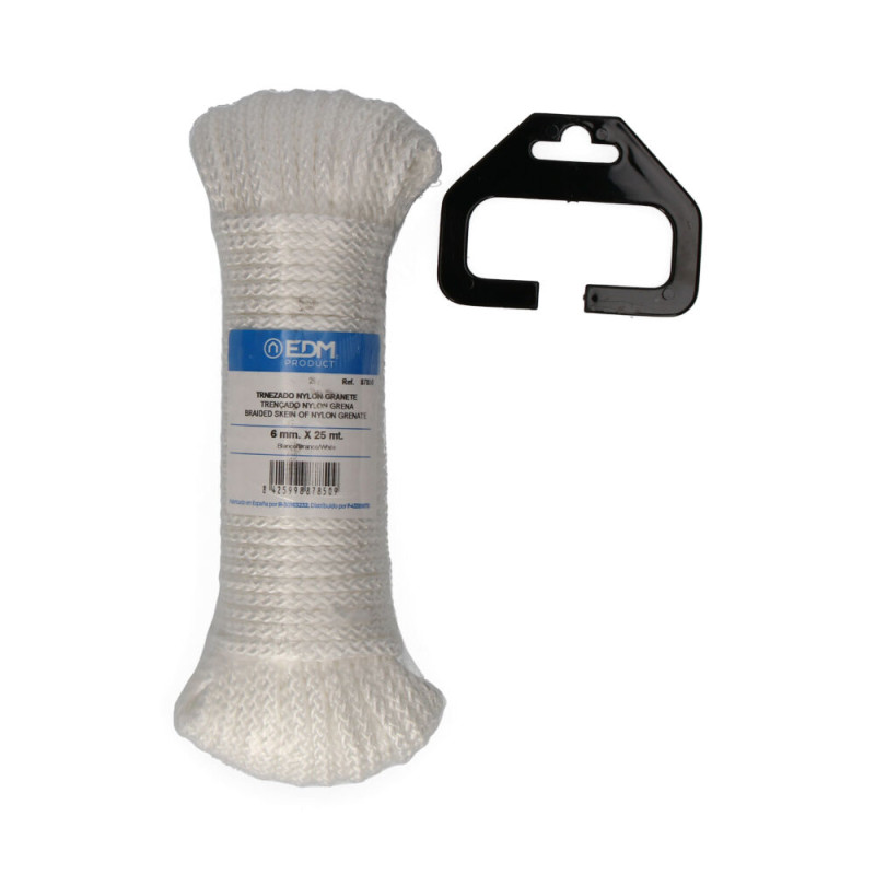 Madeja trenzado nylon 25m blanco granate edm Madeja trenzado nylon 25m blanco granate edm