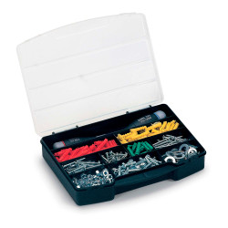 Organizador de compartimento con tapa 10 divisiones fijas 24,5 x 18 x 4 cm