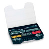 Organizador de compartimentos con tapa 9 divisiones fijas 2,5 x 25 x 5 cm