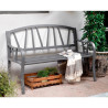Banco de hierro color gris para exterior 123 x 53 x 86 cm