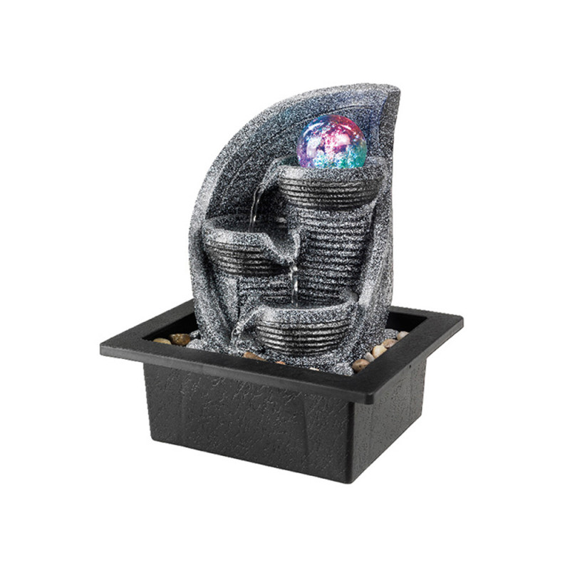 Fuente de agua con led rgb y bola cristal, para interior y exterior Fuente de agua con led rgb y bola cristal, para interior y exterior