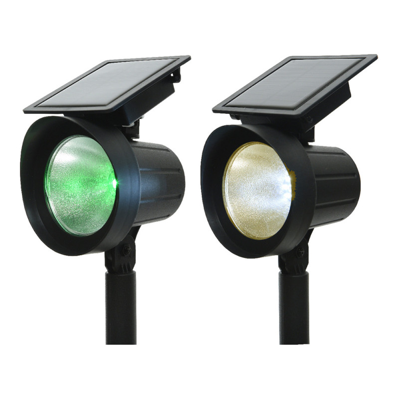 Estaca solar led 25 lm luz multicolor (8 colores) 11 x 13 x 42,5 cm, pack 2 unidades Estaca solar led 25 lm luz multicolor (8 colores) 11 x 13 x 42,5 cm, pack 2 unidades