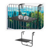 Mesa plegable para balcon color gris oscuro 60 x 43 cm