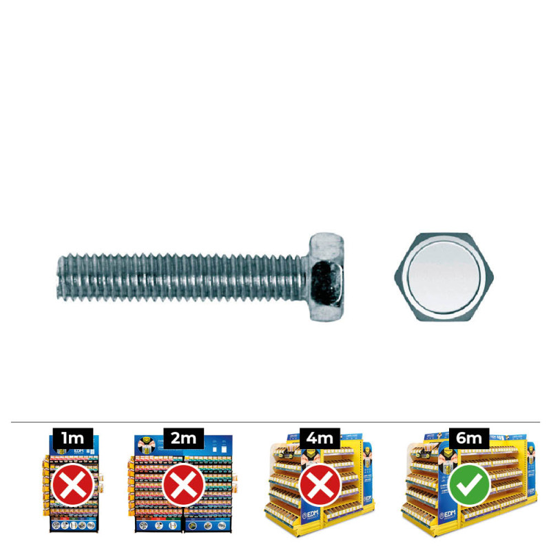 Caja 100 unid. tornillo metrica hexagonal din/ref 933 ø8x45mm zincado celo Caja 100 unid. tornillo metrica hexagonal din/ref 933 ø8x45mm zincado celo