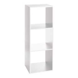 Estanteria madera color blanco para 3 cajas organizadoras 100,5x34,4x32cm