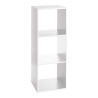 Estanteria madera color blanco para 3 cajas organizadoras 100,5x34,4x32cm