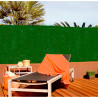 Seto artificial mixto. con laminas de pvc 1x3m color verde faura