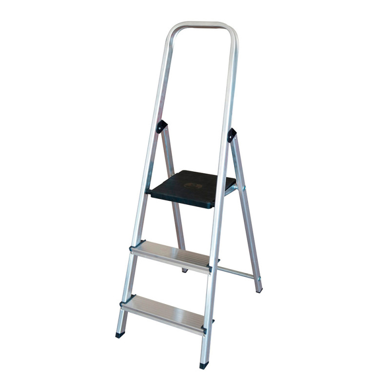 Escalera domestica de aluminio 3 peldaños Escalera domestica de aluminio 3 peldaños