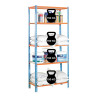 Estanteria metalica sin tornillos con aglomerado maderclick 5/400 simon rack