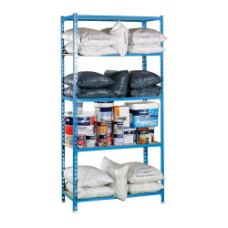 Estanteria metalica sin tornillos con aglomerado maderclick plus 5/500 simon rack