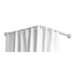 Barra de cortina curva blanca 80 x 80 cm