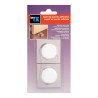 Tope adhesivo blanco-cromo (blister 2 unid.) inofix