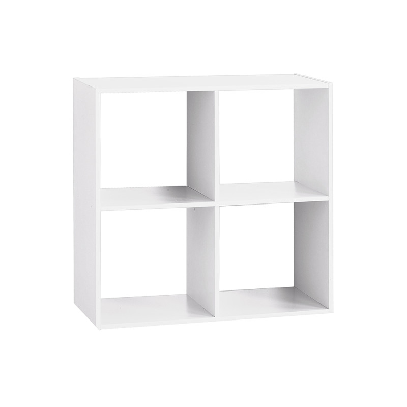 Estanteria madera color blanco para 4 cajas organizadoras 67.6x32x67.6cm Estanteria madera color blanco para 4 cajas organizadoras 67.6x32x67.6cm