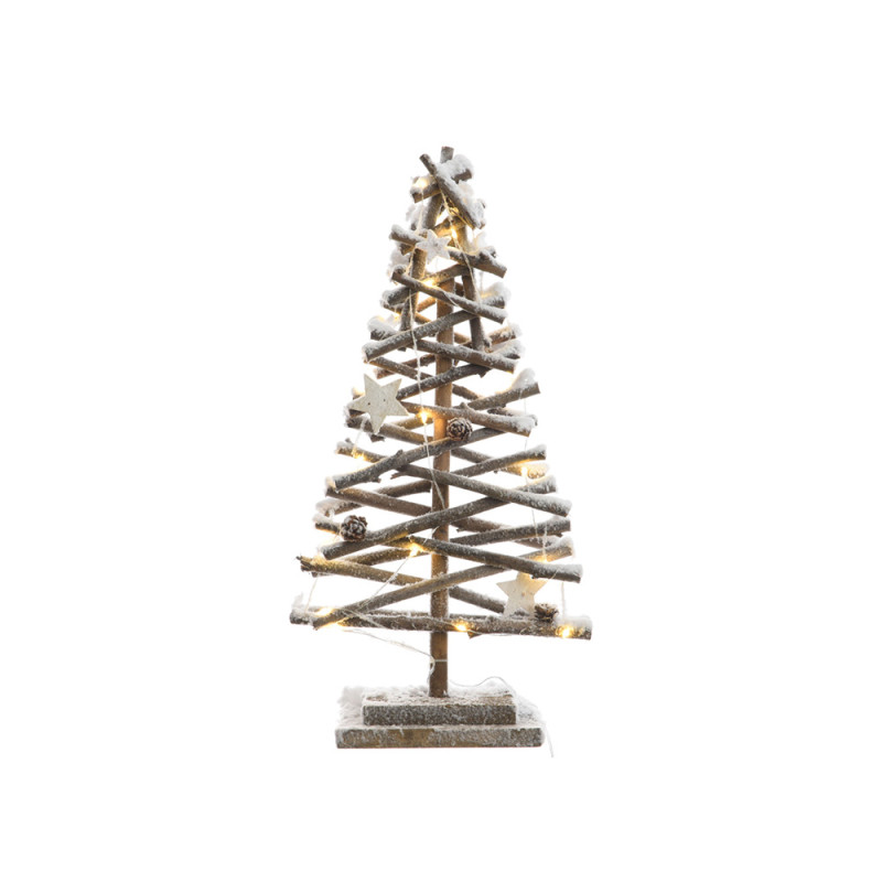 Arbol de troncos micro led efecto nevado 25x12x50cm Arbol de troncos micro led efecto nevado 25x12x50cm