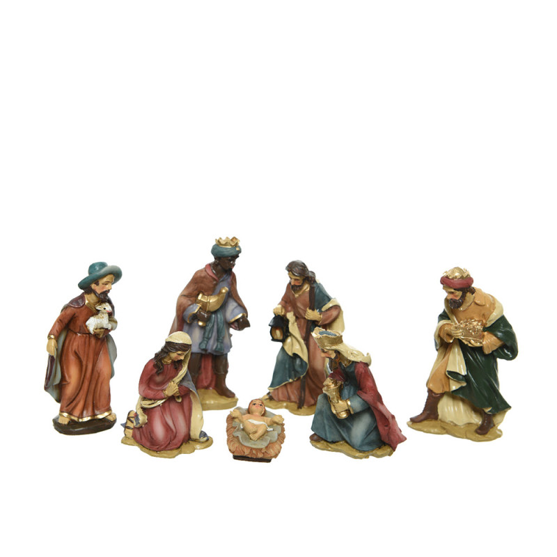 Conjunto de 7 figuras para belen 9cm Conjunto de 7 figuras para belen 9cm