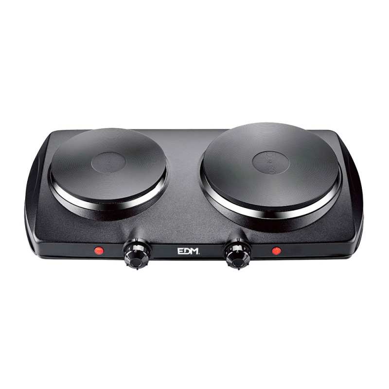 Cocina electrica negra 1400w 2 fuegos ce/a13 edm Cocina electrica negra 1400w 2 fuegos ce/a13 edm