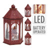 Farolillo led de madera con escena navideña, modelo variados 16 x 14 x 29 cm