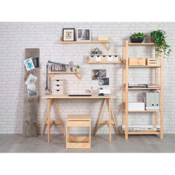 Estanteria pino serie natura sin barniz 100% pefc cert 171x65x30cm astigarraga