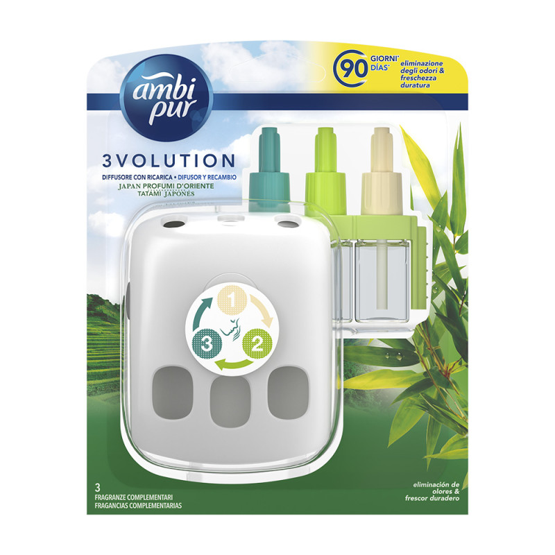 Ambipur 3volution aparato+recambio japan tatami 21ml Ambipur 3volution aparato+recambio japan tatami 21ml