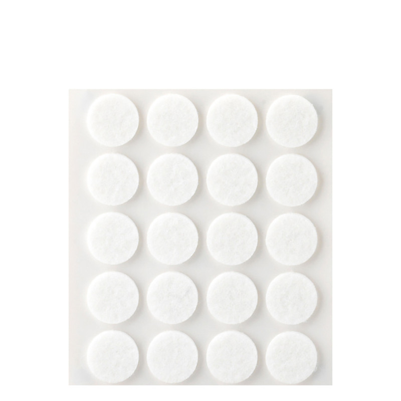 Pack 20 fieltros blancos sinteticos adhesivos ø17mm plasfix inofix Pack 20 fieltros blancos sinteticos adhesivos ø17mm plasfix inofix