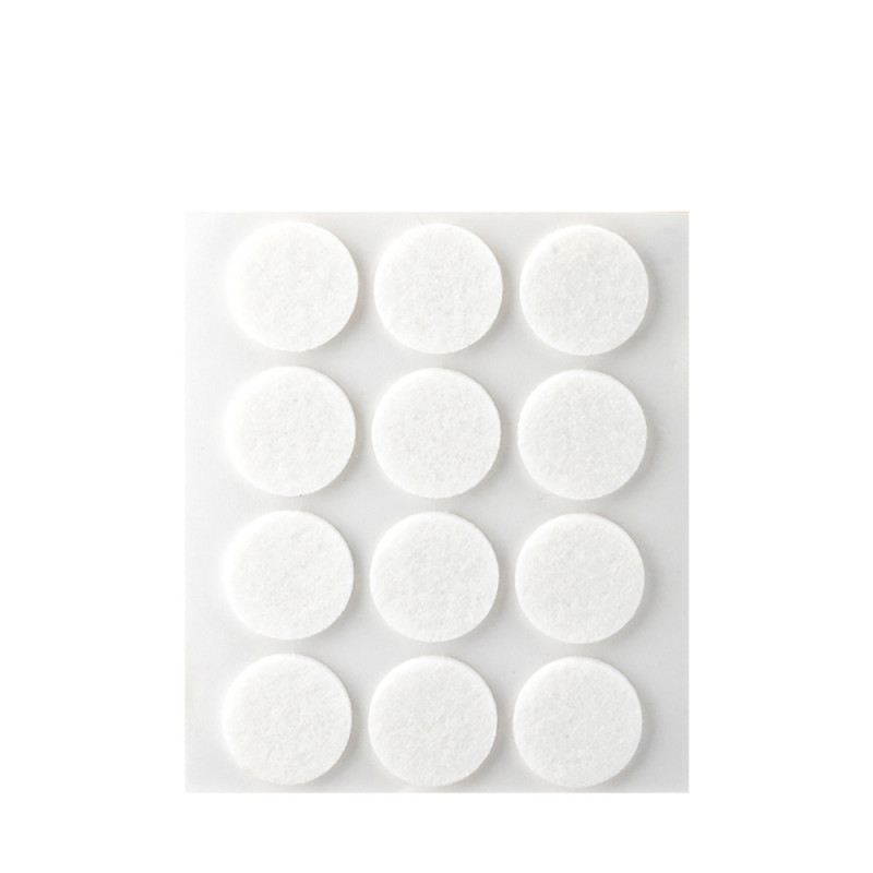 Pack 12 fieltros blancos sinteticos adhesivos ø22mm plasfix inofix Pack 12 fieltros blancos sinteticos adhesivos ø22mm plasfix inofix