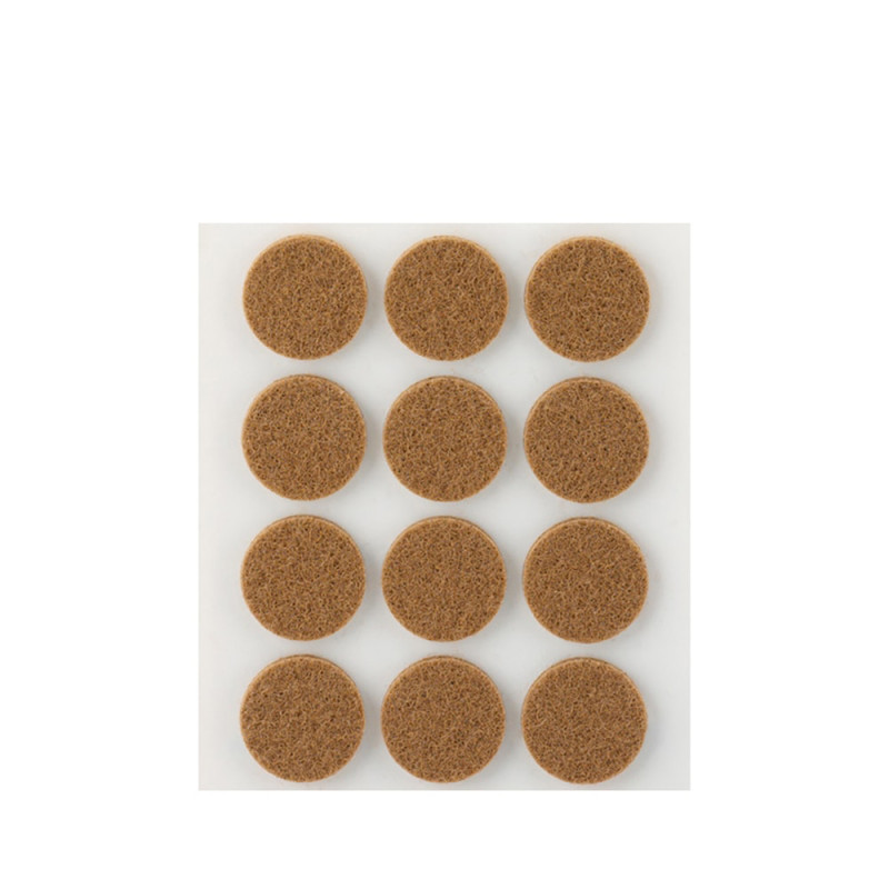 Pack 12 fieltros marron sinteticos adhesivos ø22mm plasfix inofix Pack 12 fieltros marron sinteticos adhesivos ø22mm plasfix inofix