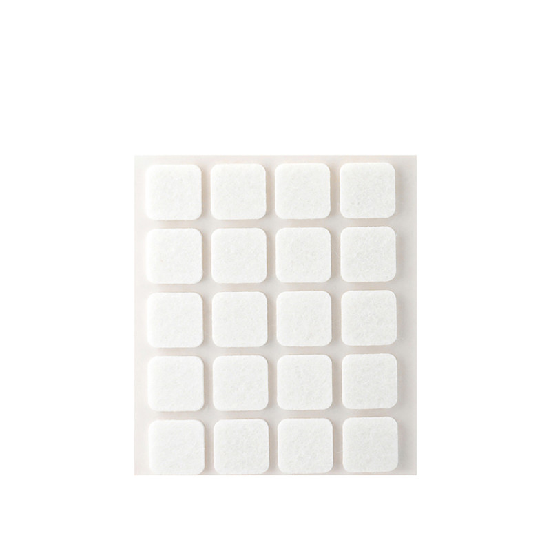 Pack 20 fieltros blancos sinteticos adhesivos 17x17mm plasfix inofix Pack 20 fieltros blancos sinteticos adhesivos 17x17mm plasfix inofix