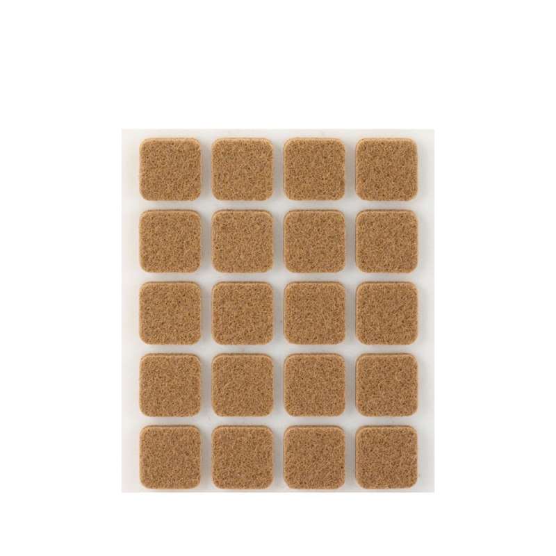 Pack 20 fieltros marron sinteticos adhesivos 17x17mm plasfix inofix Pack 20 fieltros marron sinteticos adhesivos 17x17mm plasfix inofix