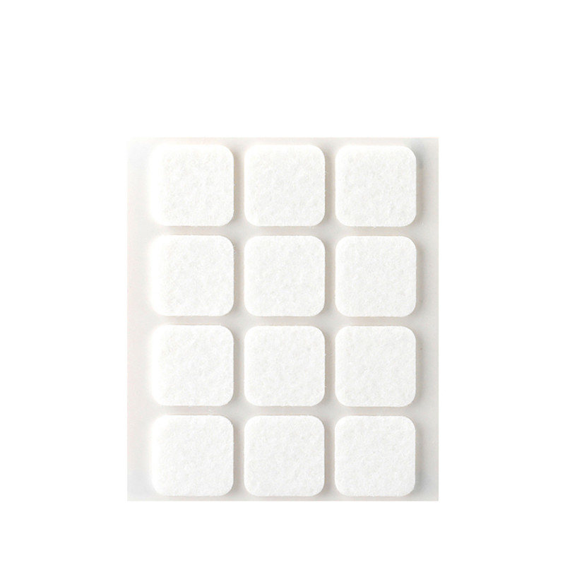Pack 12 fieltros blancos sinteticos adhesivos 22x22mm plasfix inofix Pack 12 fieltros blancos sinteticos adhesivos 22x22mm plasfix inofix