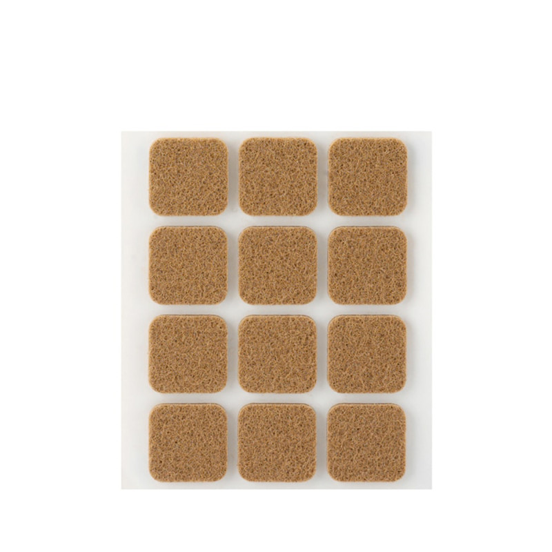 Pack 12 fieltros marron sinteticos adhesivos 22x22mm plasfix inofix Pack 12 fieltros marron sinteticos adhesivos 22x22mm plasfix inofix