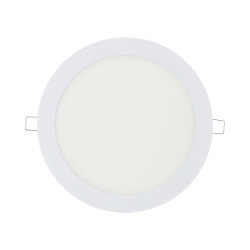 Downlight led empotrable redondo 20 w luz dia 4000 k 1500 lm blanco ø22,5 cm