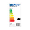 Downlight led empotrable redondo 20 w luz dia 4000 k 1500 lm blanco ø22,5 cm