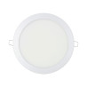 Downlight led empotrable redondo 20 w luz dia 4000 k 1500 lm cromado ø 22,5 cm