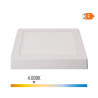 Downlight led superficie cuadrado blanco 20 w 1500 lm 4000 k luz dia 22 x 22 x 3 cm