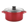 Olla optimax + tapa roja acero aisi 430 fagor ø18x10cm