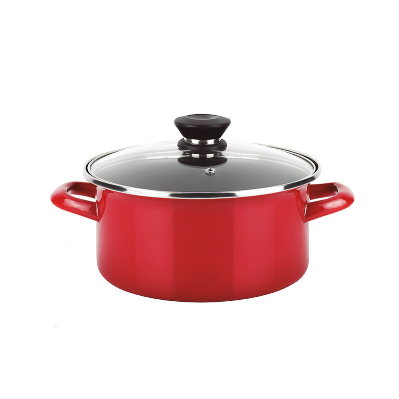 Olla optimax + tapa roja acero aisi 430 fagor ø24x13cm Olla optimax + tapa roja acero aisi 430 fagor ø24x13cm