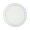 Downlight led superficie redondo cromado 20 w 1500 lm 6400 k luz fria ø 22 x 3 cm