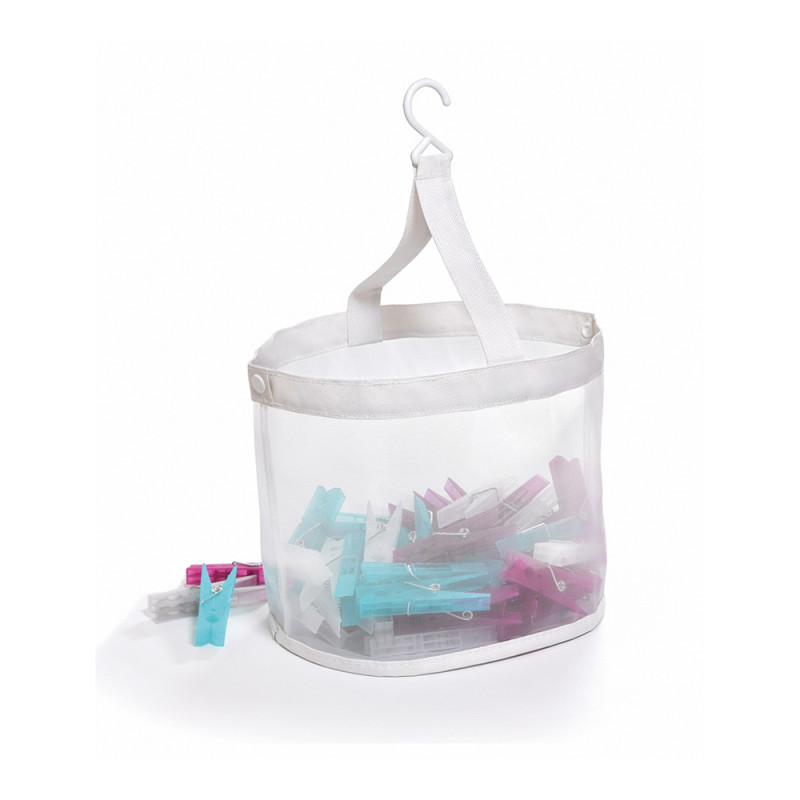Cesto pinzas plegables con 20 pinzas 20x20x19cm Cesto pinzas plegables con 20 pinzas 20x20x19cm