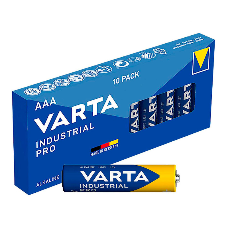 Pila varta industrial pro aaa - lr03 caja 10 uds ø10,5x44,5mm Pila varta industrial pro aaa - lr03 caja 10 uds ø10,5x44,5mm