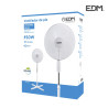 Ventilador de pie, blanco, potencia 45 w, aspas ø40 cm, altura regulable 110-130 cm