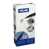Pack con 10 rotuladores negros permanentes punta fina milan