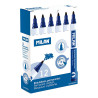 Pack con 12 rotuladores azules permantenes. punta redonda milan