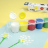 Caja con 6 tarros de pintura para dedos 25ml milan